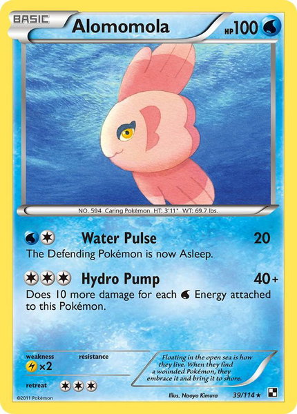 Alomomola (39) - Black and White Pokémon trading card