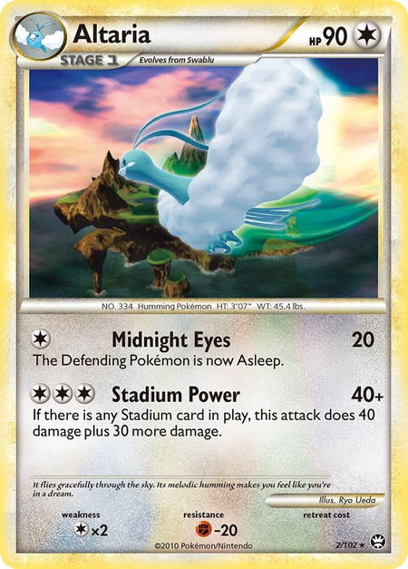 Altaria trading card from Triumphant Altaria - Triumphant Pokémon trading card