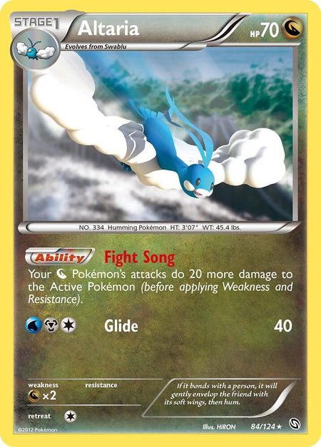 Altaria - Dragons Exalted Pokémon trading card