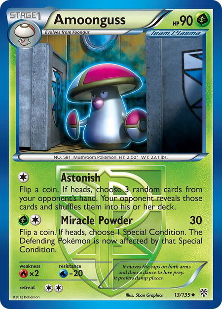 Amoonguss (Team Plasma) - Plasma Storm Pokémon trading card