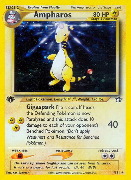 Ampharos - Neo Genesis Pokémon trading card