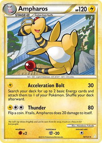 Ampharos - HeartGold SoulSilver (HS) #14/123 - Rare Pokémon Trading Card