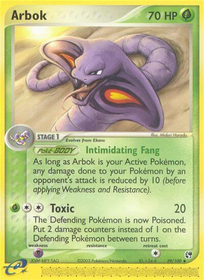 Arbok - Sandstorm Pokémon trading card