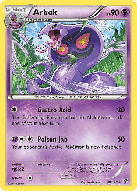 Arbok - XY Base Set Pokémon trading card
