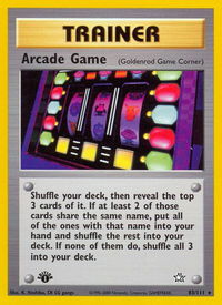Arcade Game (Goldenrod Game Corner) - Neo Genesis (N1) #083/111 - Rare Pokémon Trading Card