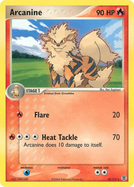 Arcanine - FireRed & LeafGreen Pokémon trading card