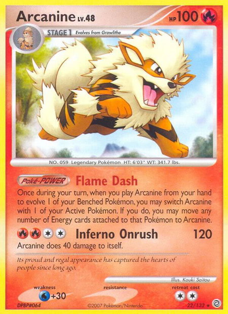 Arcanine - Secret Wonders Pokémon trading card