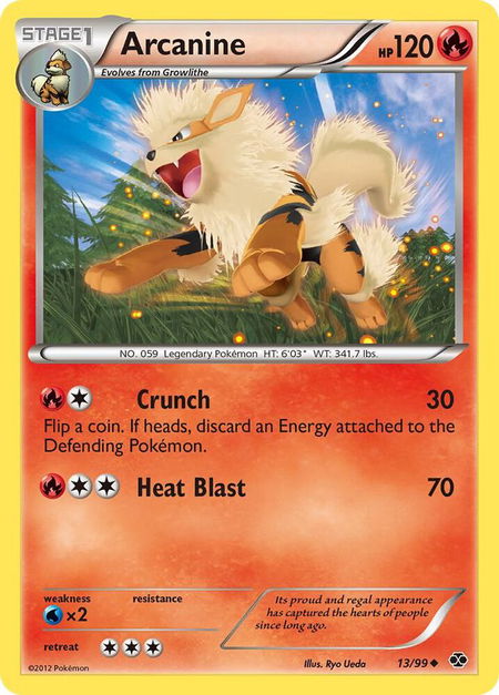 Arcanine (13) - Next Destinies Pokémon trading card