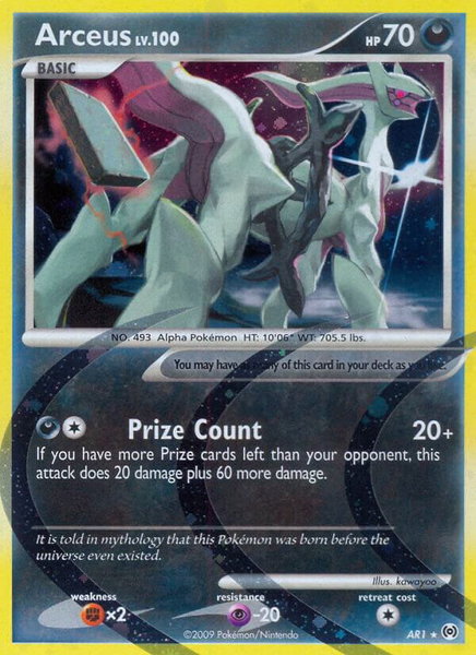 Arceus (AR1) trading card from Arceus Arceus (AR1) - Arceus Pokémon trading card