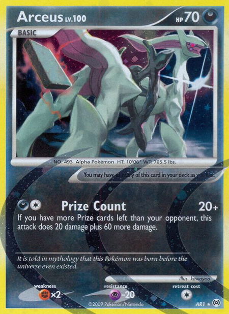 Arceus (AR1) - Arceus Pokémon trading card