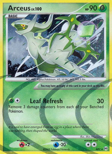 Arceus (AR2) - Arceus Pokémon trading card