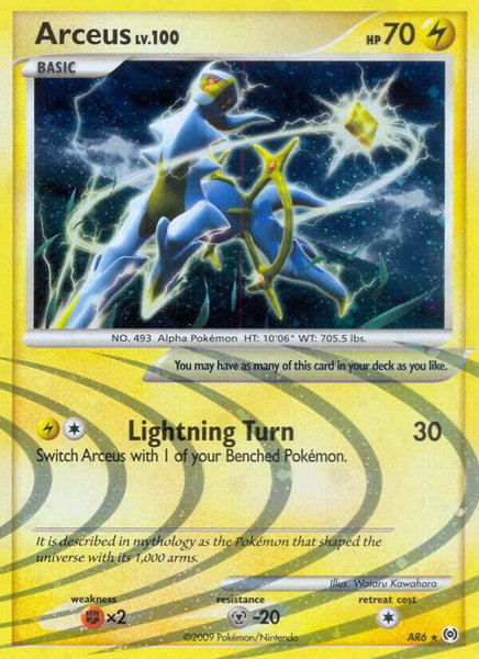 Arceus (AR6) trading card from Arceus Arceus (AR6) - Arceus Pokémon trading card