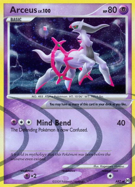 Arceus (AR7) trading card from Arceus Arceus (AR7) - Arceus Pokémon trading card