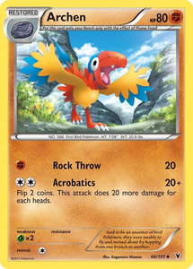 Archen - Noble Victories (NVI) #66/101 - Uncommon Pokémon Trading Card