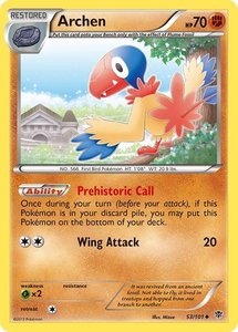 Archen - Plasma Blast (PLB) #53/101 - Uncommon Pokémon Trading Card