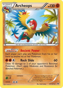 Archeops - Noble Victories (NVI) #67/101 - Rare Pokémon Trading Card