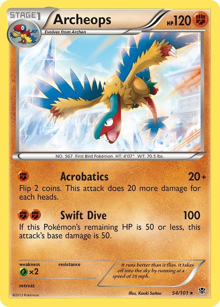 Archeops - Plasma Blast Pokémon trading card