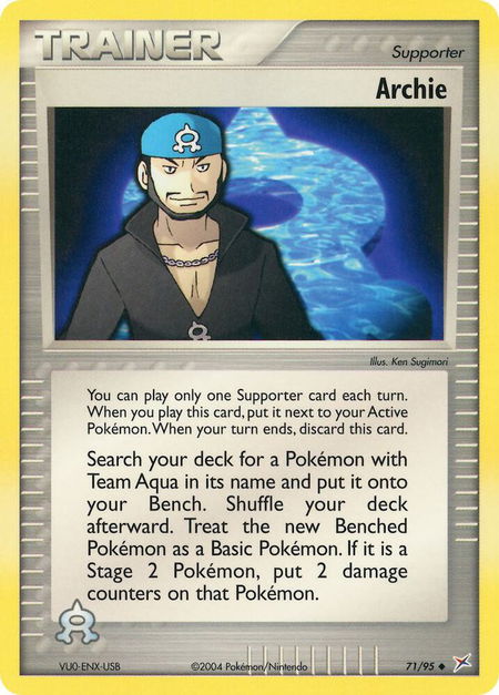 Archie - Team Magma vs Team Aqua Pokémon trading card