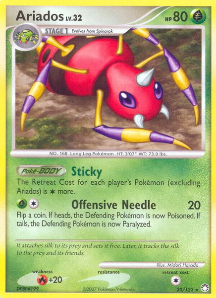 Ariados - Mysterious Treasures Pokémon trading card