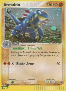 Armaldo - Sandstorm (SS) #1/100 - Holo Rare Pokémon Trading Card