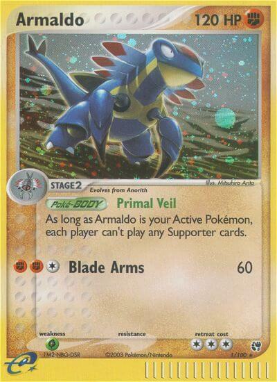 Armaldo - Sandstorm Pokémon trading card