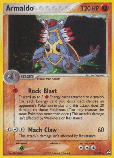 Armaldo - Power Keepers Pokémon trading card