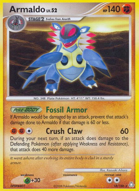 Armaldo - Legends Awakened Pokémon trading card