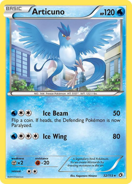Articuno - Legendary Treasures Pokémon trading card