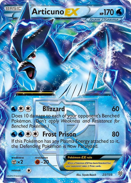 Articuno EX (Team Plasma) - Plasma Storm Pokémon trading card