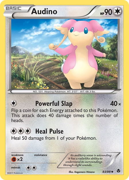 Audino - Emerging Powers Pokémon trading card
