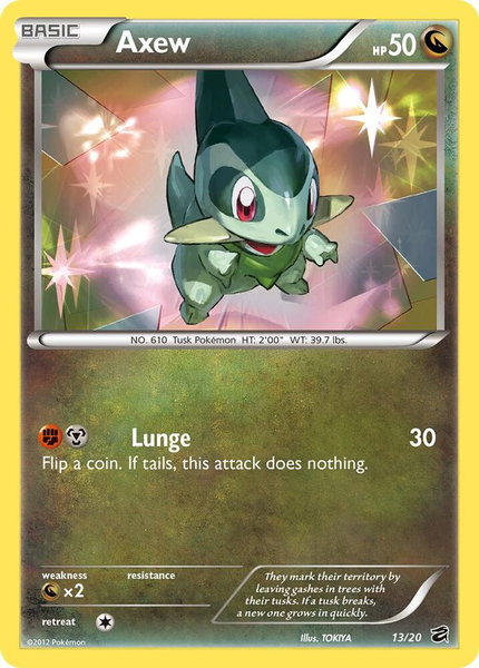 Axew (13) trading card from Dragon Vault Axew (13) - Dragon Vault Pokémon trading card
