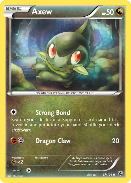 Axew - Plasma Blast Pokémon trading card