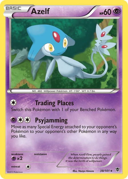 Azelf - Plasma Blast Pokémon trading card
