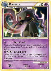 Banette - Triumphant (TM) #14/102 - Rare Pokémon Trading Card