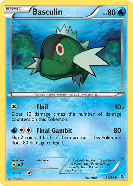 Basculin (24) trading card from Emerging Powers Basculin (24) - Emerging Powers Pokémon trading card