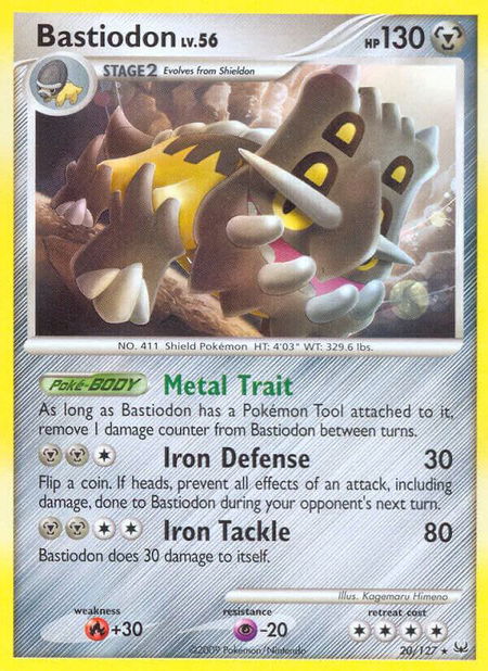 Bastiodon - Platinum Pokémon trading card