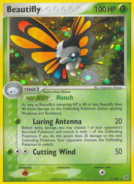Beautifly - Deoxys Pokémon trading card