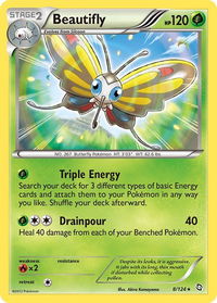 Beautifly - Dragons Exalted (DRX) #8/124 - Rare Pokémon Trading Card