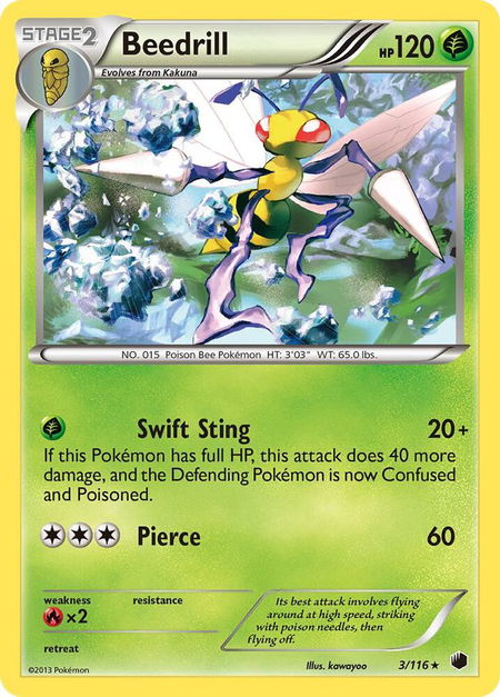 Beedrill - Plasma Freeze Pokémon trading card