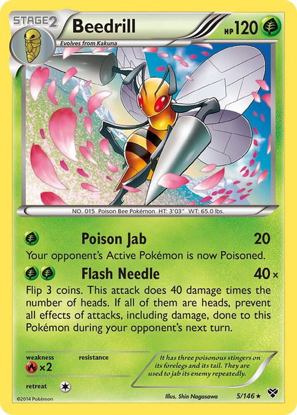 Beedrill - XY Base Set Pokémon trading card