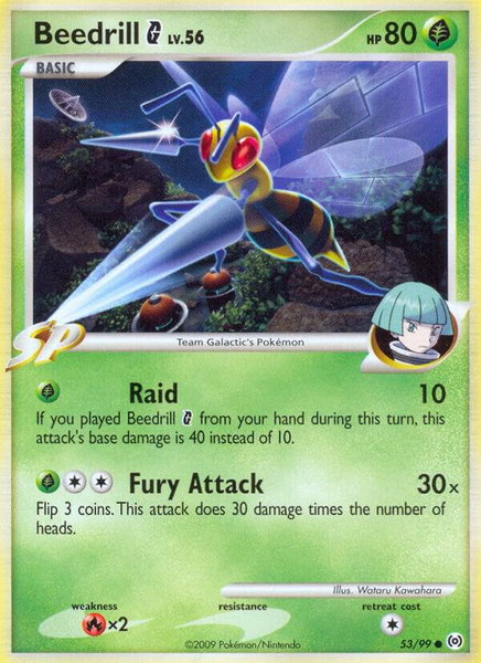 Beedrill G trading card from Arceus Beedrill G - Arceus Pokémon trading card