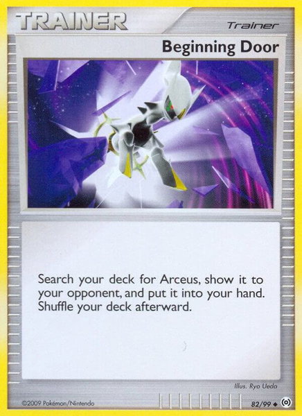 Beginning Door trading card from Arceus Beginning Door - Arceus Pokémon trading card
