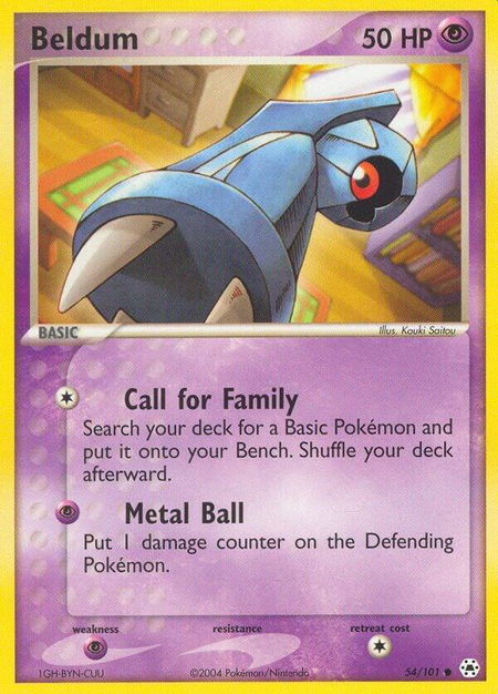 Beldum - 54/101 - Hidden Legends Pokémon trading card
