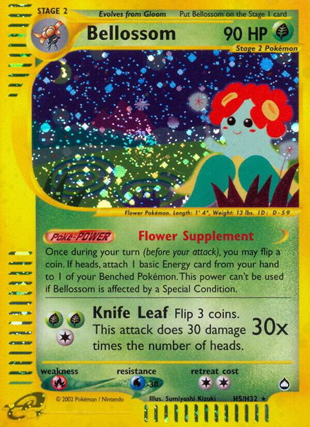 Bellossom (H5) - Aquapolis Pokémon trading card