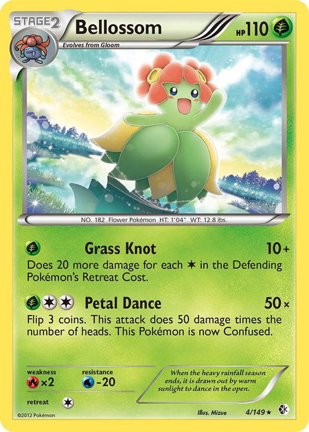 Bellossom trading card from Boundaries Crossed Bellossom - Boundaries Crossed Pokémon trading card
