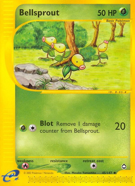 Bellsprout (45) - Aquapolis Pokémon trading card