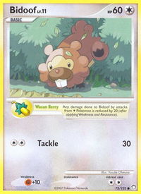 Bidoof - Mysterious Treasures (MT) #73/123 - Common Pokémon Trading Card