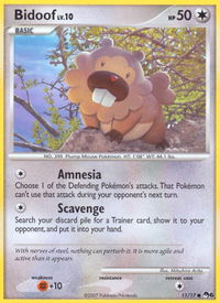 Bidoof - POP Series 6 (POP) #011/017 - Common Pokémon Trading Card