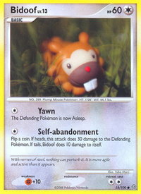 Bidoof - Stormfront (SF) #54/100 - Common Pokémon Trading Card