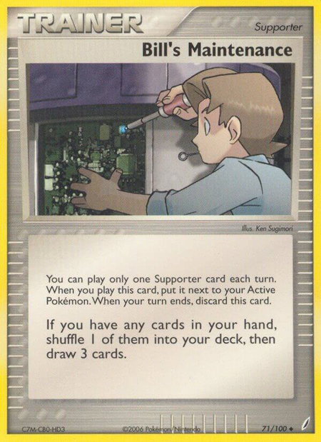 Bill's Maintenance - Crystal Guardians Pokémon trading card